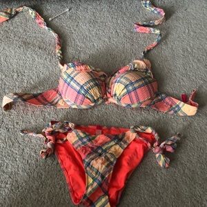 Victoria’s Secret Push-Up Plaid Bikini